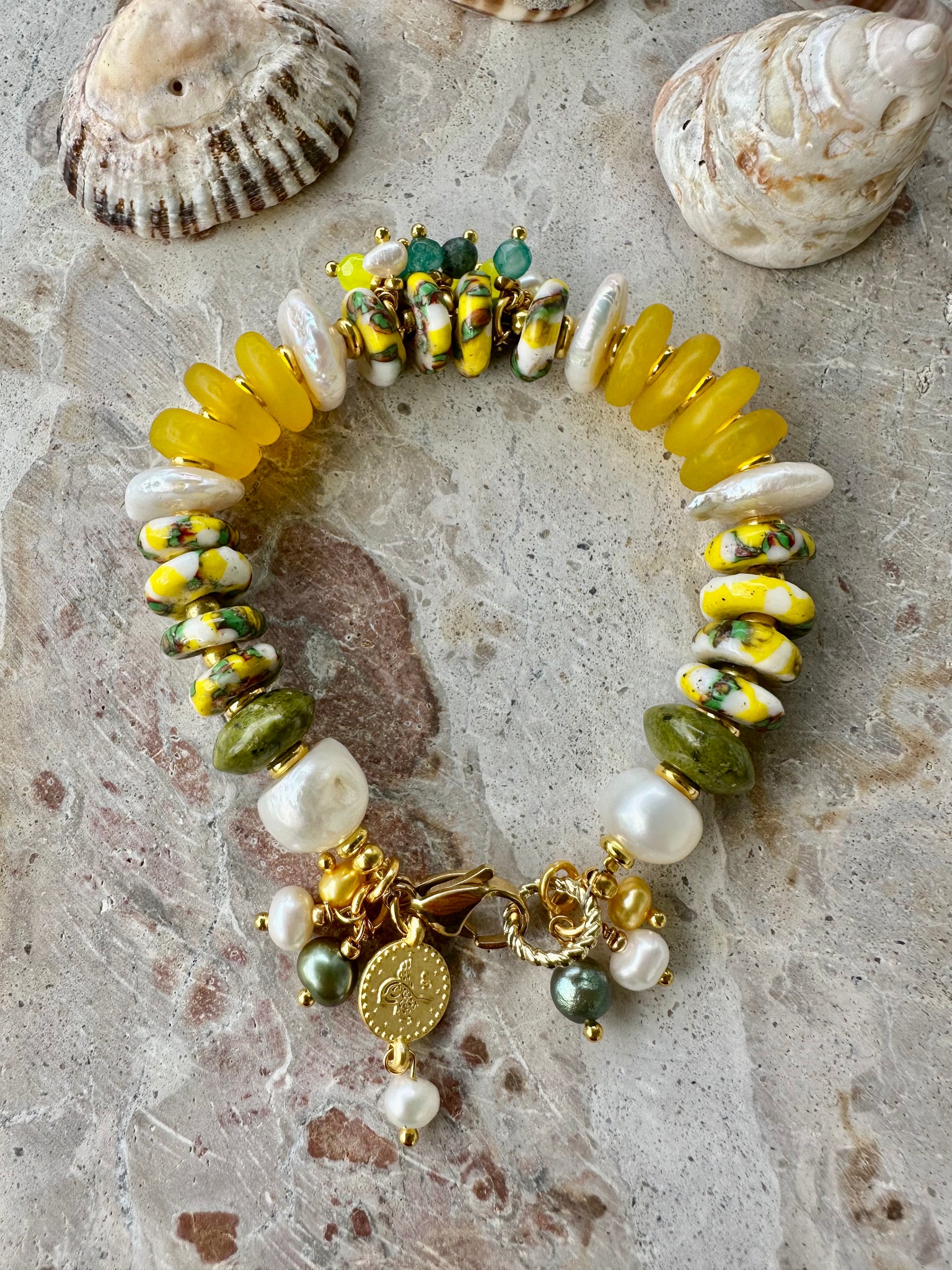 Sun-Kissed Yellow Pearl Bracelet