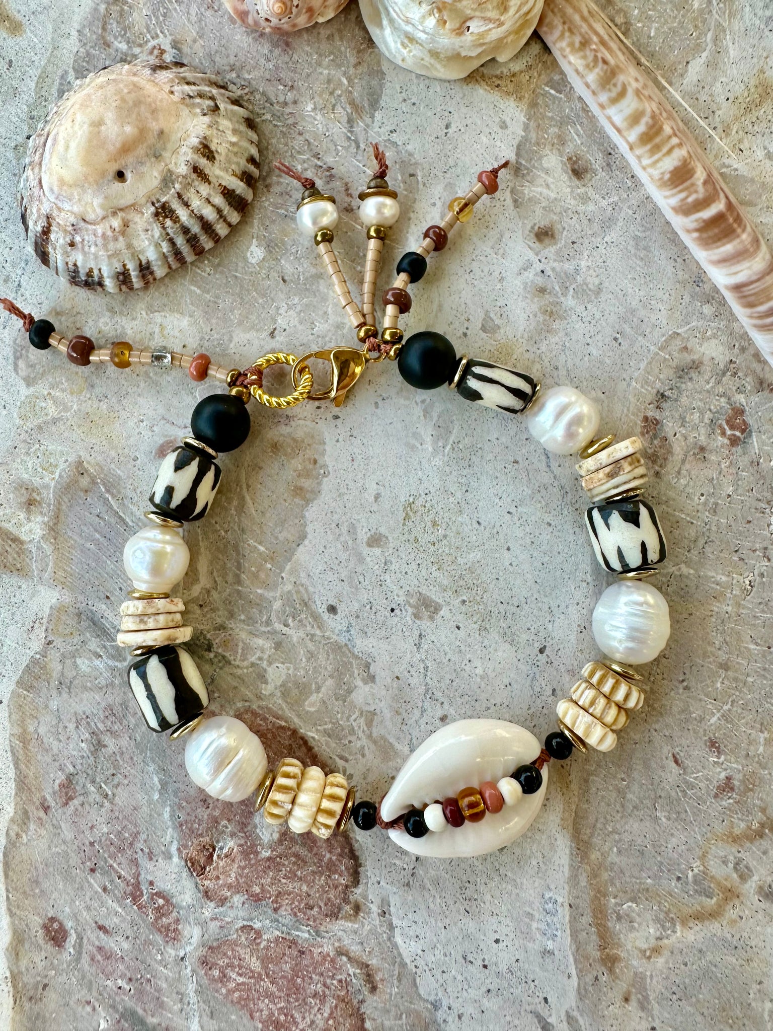 Tribal Coastal Pearl Bracelet
