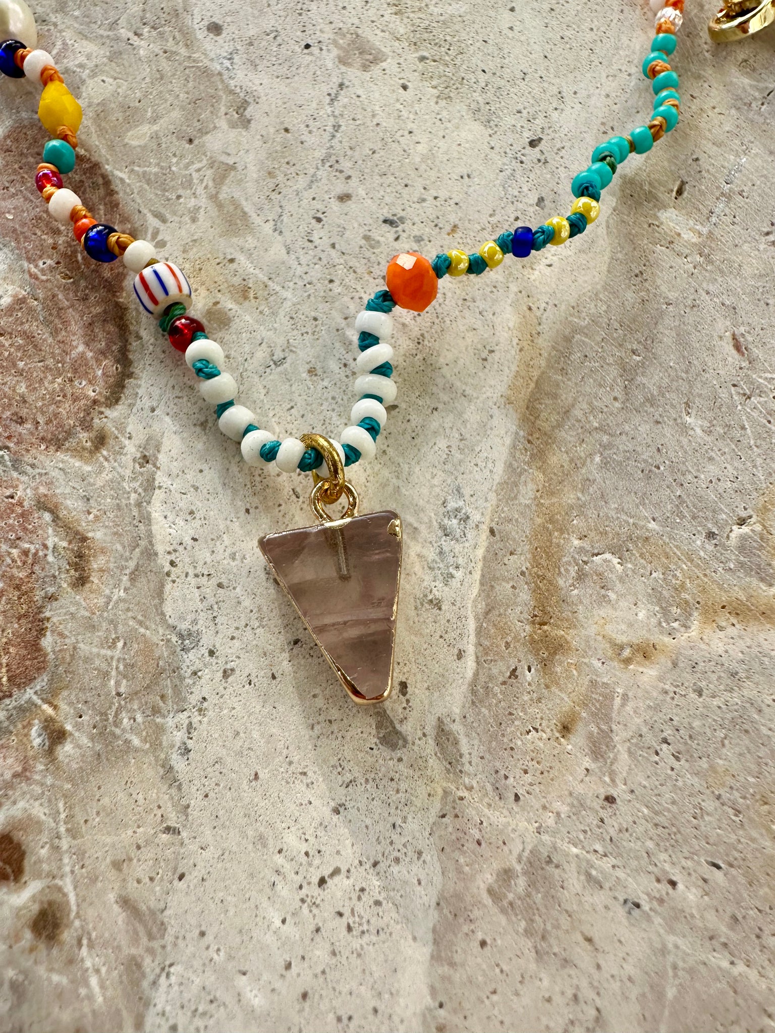 Seed Bead Knotted Necklace