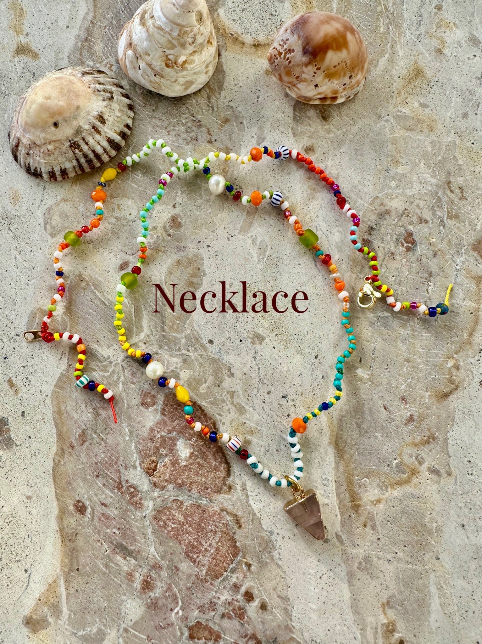 Seed Bead Knotted Necklace