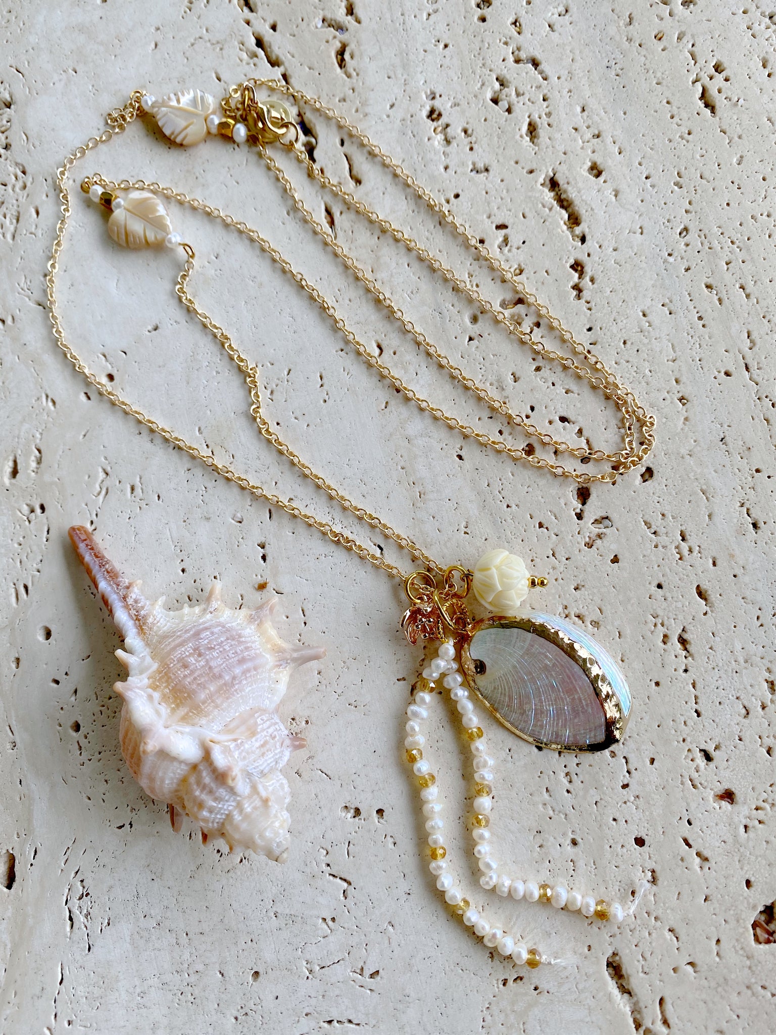 Gold Shell Necklace
