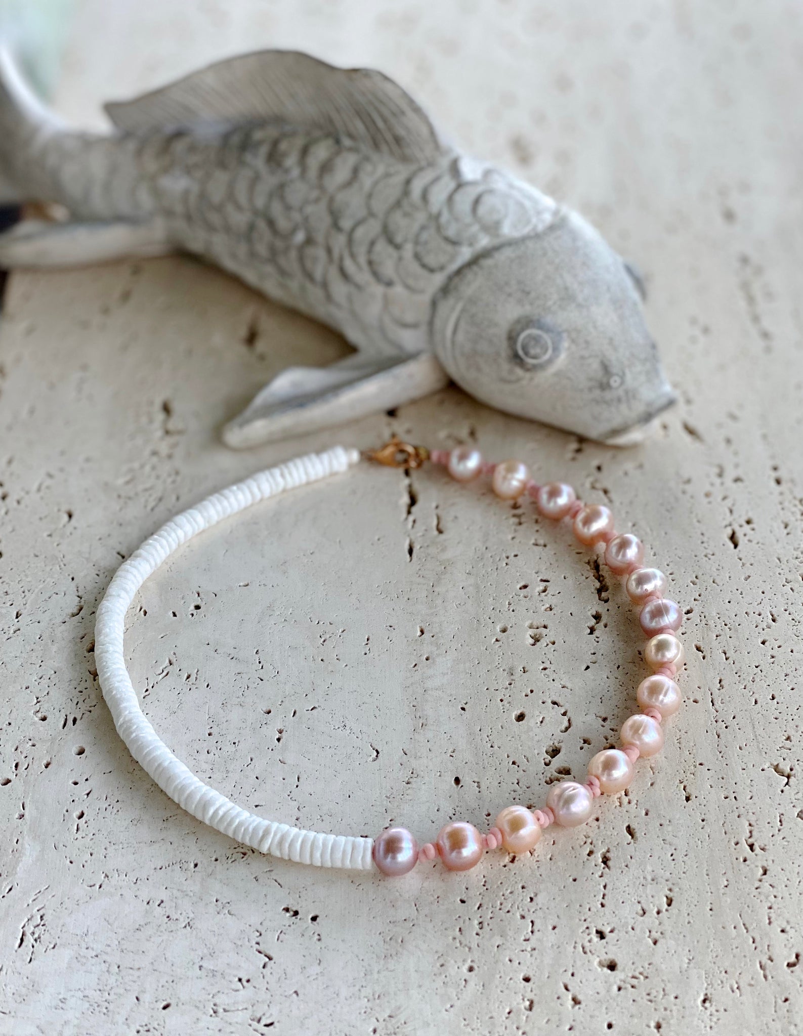 Pink Cultured Pearl Choker