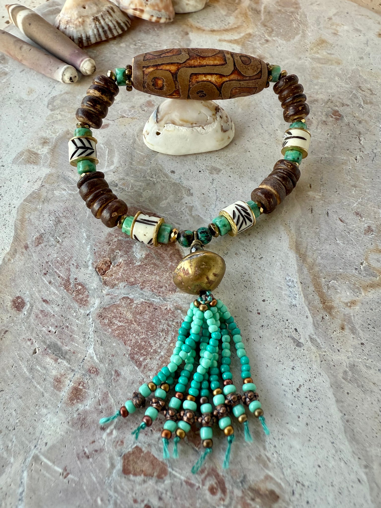Tibetan Two Eye Stone Bracelet