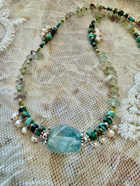Bohemian Healing Stone  Necklace