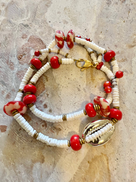 Amalfi Coast Cowrie Shell Bracelet