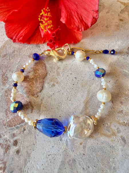 Baroque Pearl Crystal Bracelet
