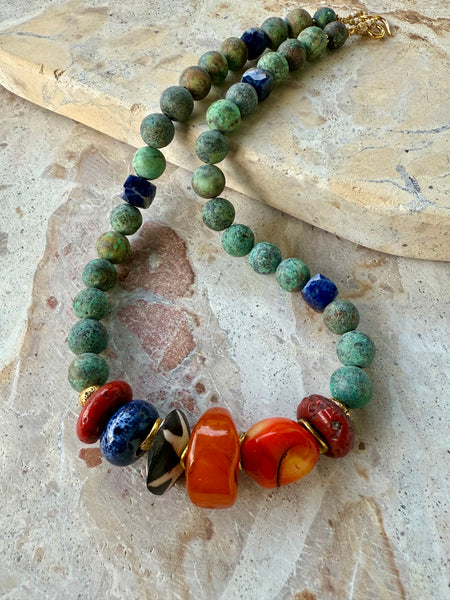 African Turquoise Desert Necklace