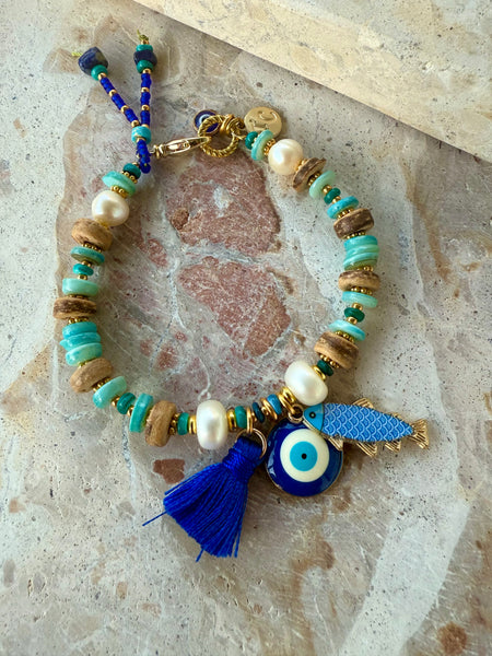 Evil Eye Blue Beachie Bracelet