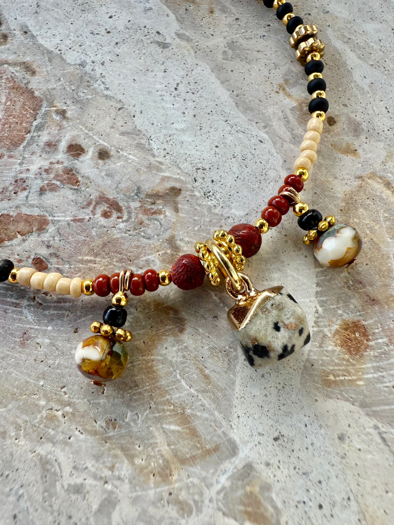 Sunset Seed Bead Necklace