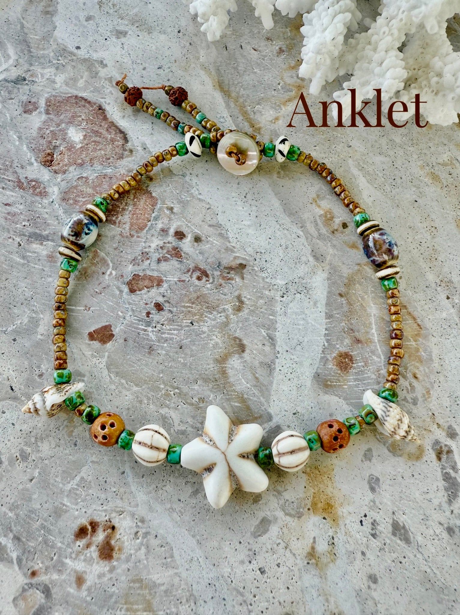 Starfish Shell Anklet