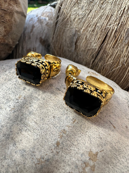 Black Skull Boho Earrings