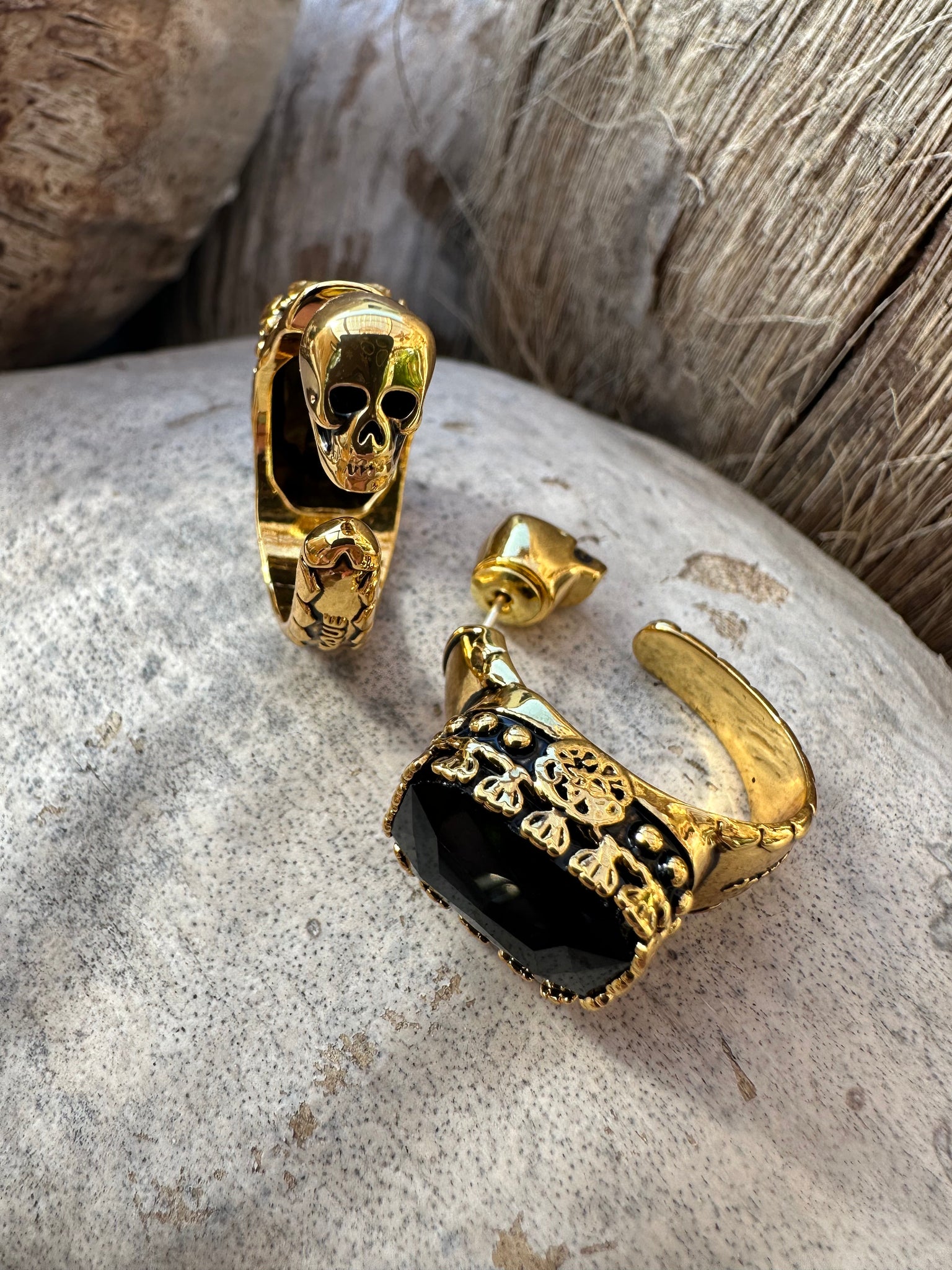Black Skull Boho Earrings