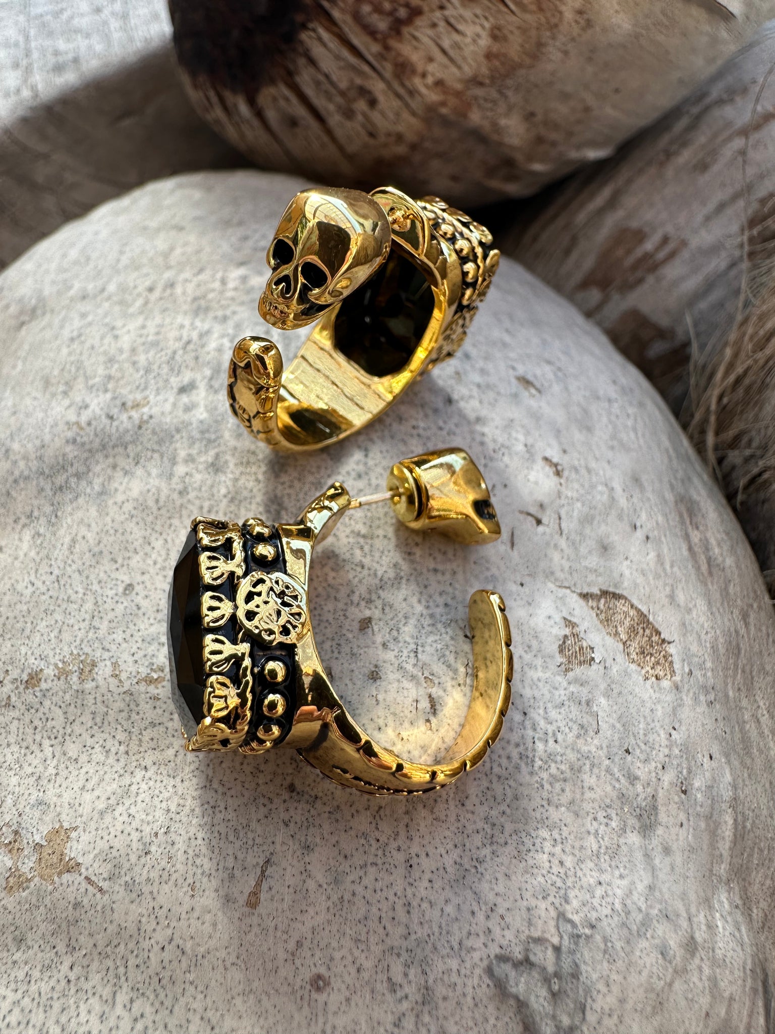 Black Skull Boho Earrings