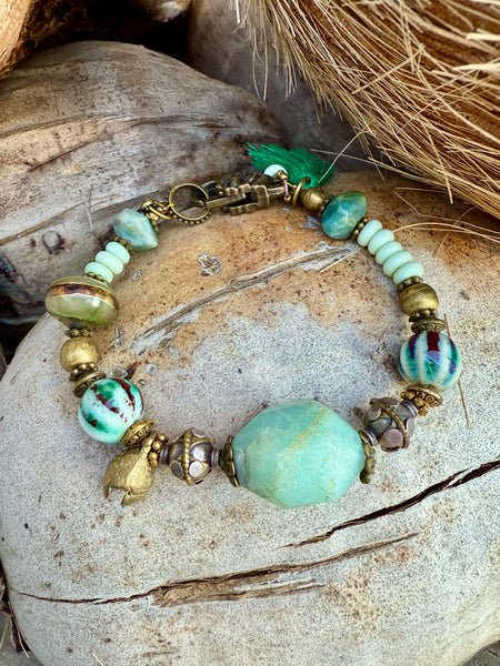Tibetan Charm Stone Bracelet