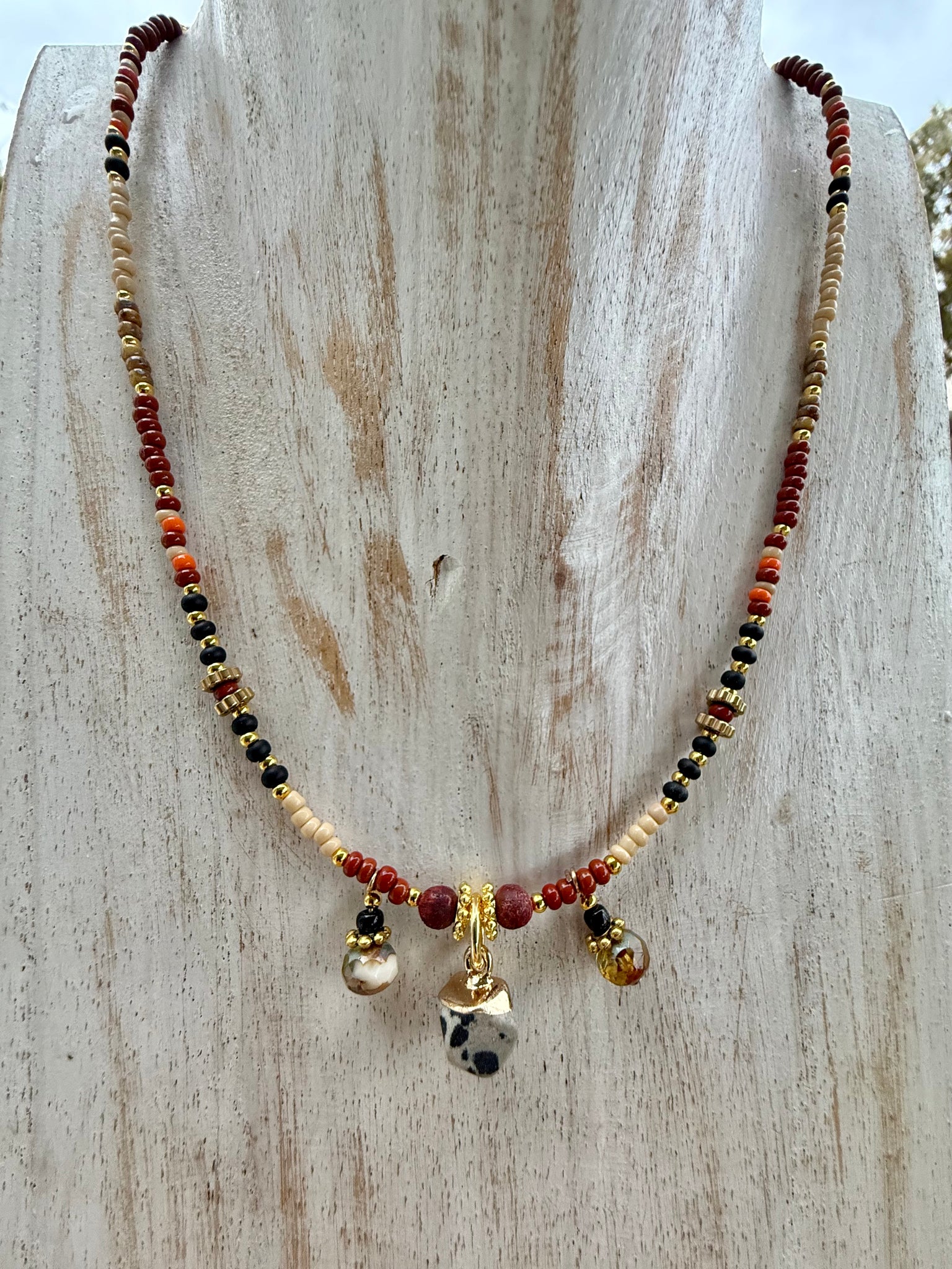 Sunset Seed Bead Necklace