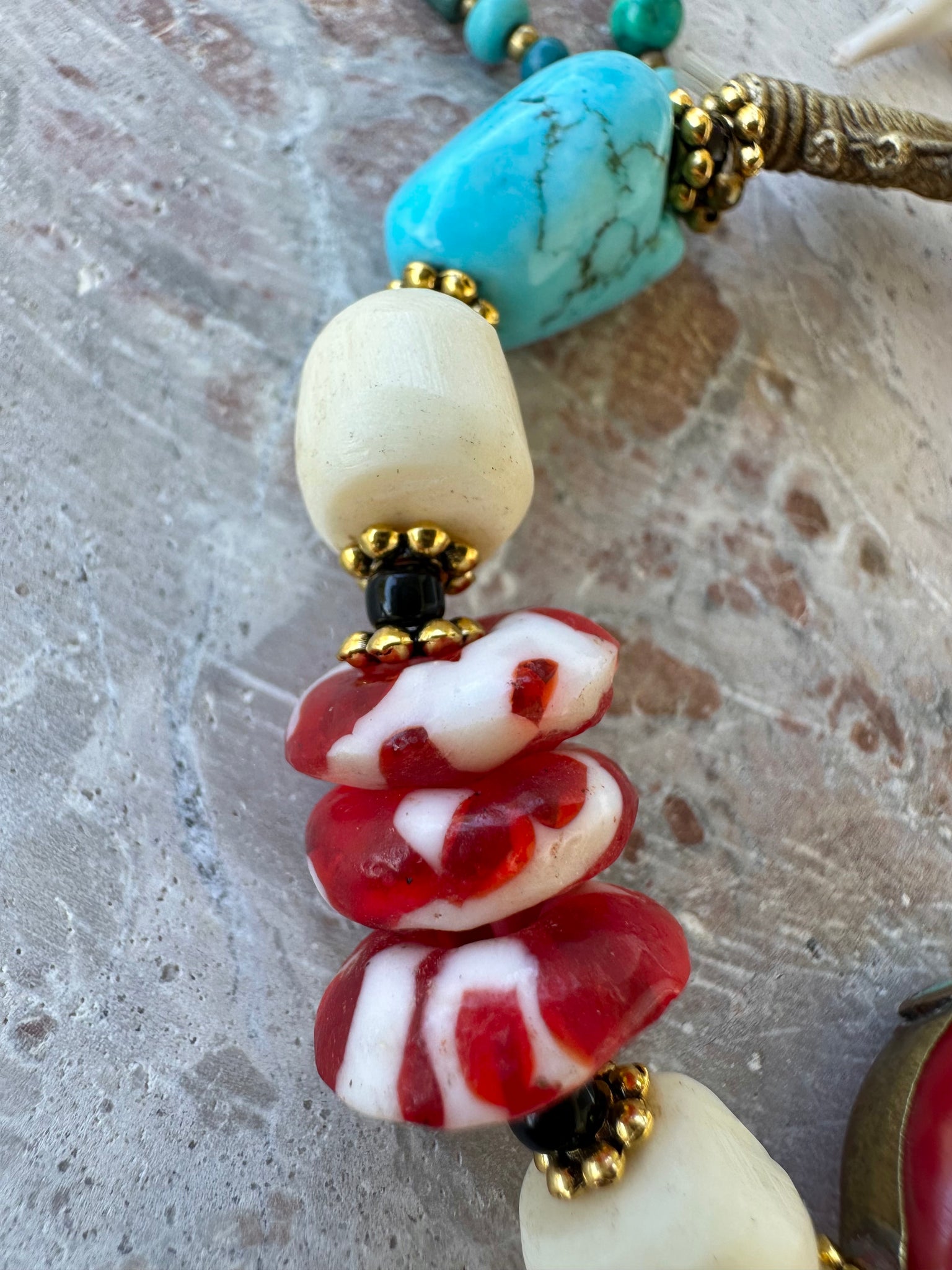 Red Tibetan Stone Bracelet