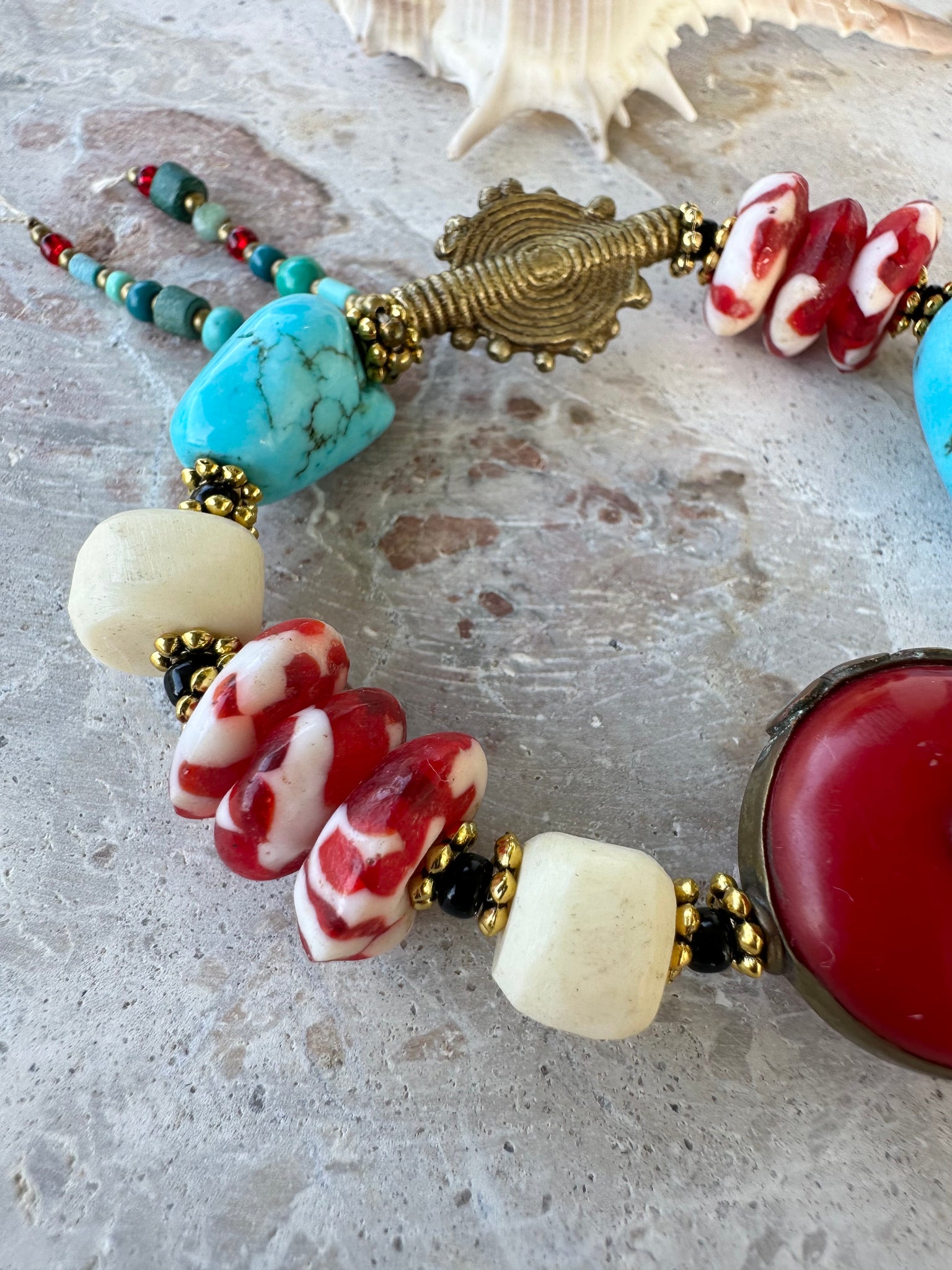 Red Tibetan Stone Bracelet