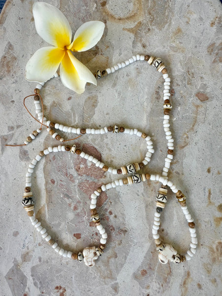 African Surf Seed Bead Necklace