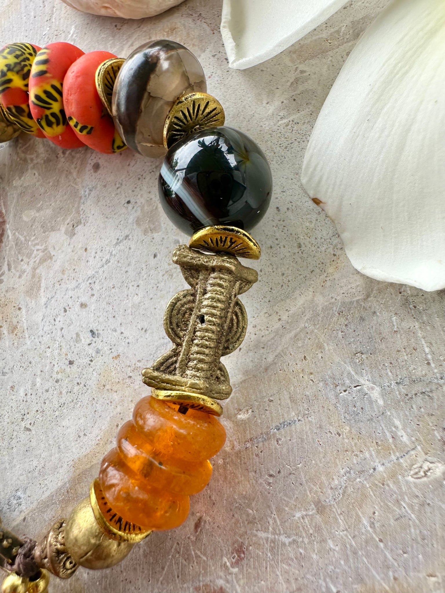 African Leopard Stone Bracelet