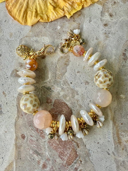 Sunshine Moon Pearl Bracelet