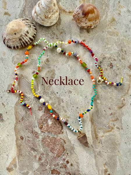 Seed Bead Knotted Necklace