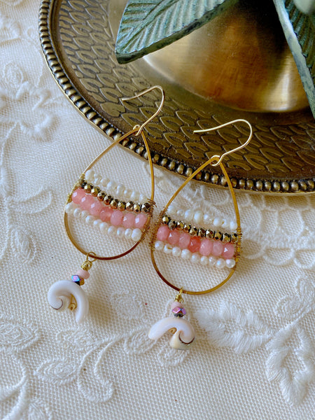 Pink Jade Earrings